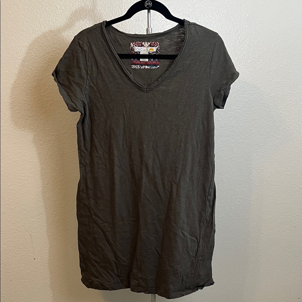 C&C California Short Sleeve V-Neck Tee - Dark Olive